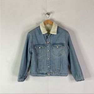Brandy Melville/John Galt denim shearling jacket